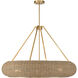 Gaia 6 Light 40 inch Warm Brass Pendant Ceiling Light