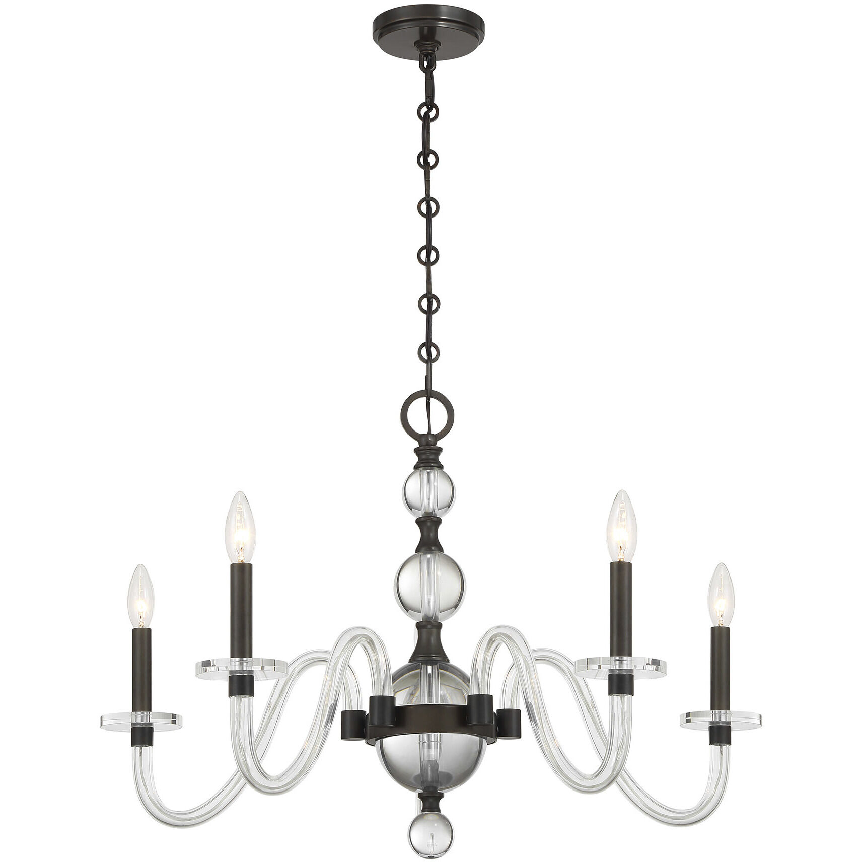 Aragon 5 Light 29 inch Mediterranean Bronze Chandelier Ceiling Light