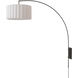 Scallop 1 Light 5 inch Black Nickel Wall Mounted Arc Lamp Wall Light