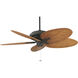 Blades Plastic Composite Palm Brown/Red 22 inch each Fan Blades