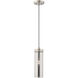 Art Glass 1 Light 5 inch Brushed Nickel Mini Pendant Ceiling Light