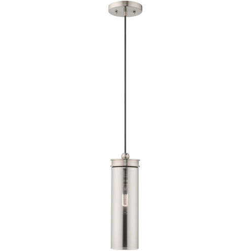Art Glass 1 Light 5 inch Brushed Nickel Mini Pendant Ceiling Light