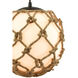 Coastal Inlet 1 Light 11 inch Oil Rubbed Bronze Mini Pendant Ceiling Light in Opal White Glass with Natural Rope
