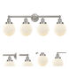 Beacon 4 Light 33.5 inch Brushed Satin Nickel Bath Vanity Light Wall Light
