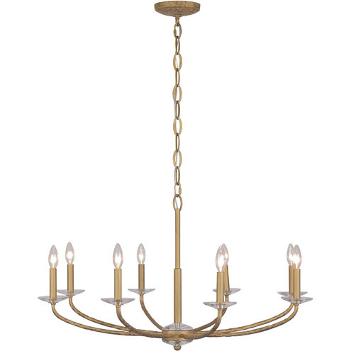 Atella 8 Light 36 inch Ashen Gold Chandelier Ceiling Light
