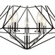 Geo 3 Light 14.25 inch Matte Black and Chrome Chandelier Ceiling Light