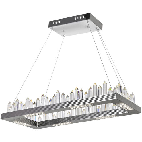 Agassiz LED 32 inch Polished Nickel Island/Pool Table Light Ceiling Light