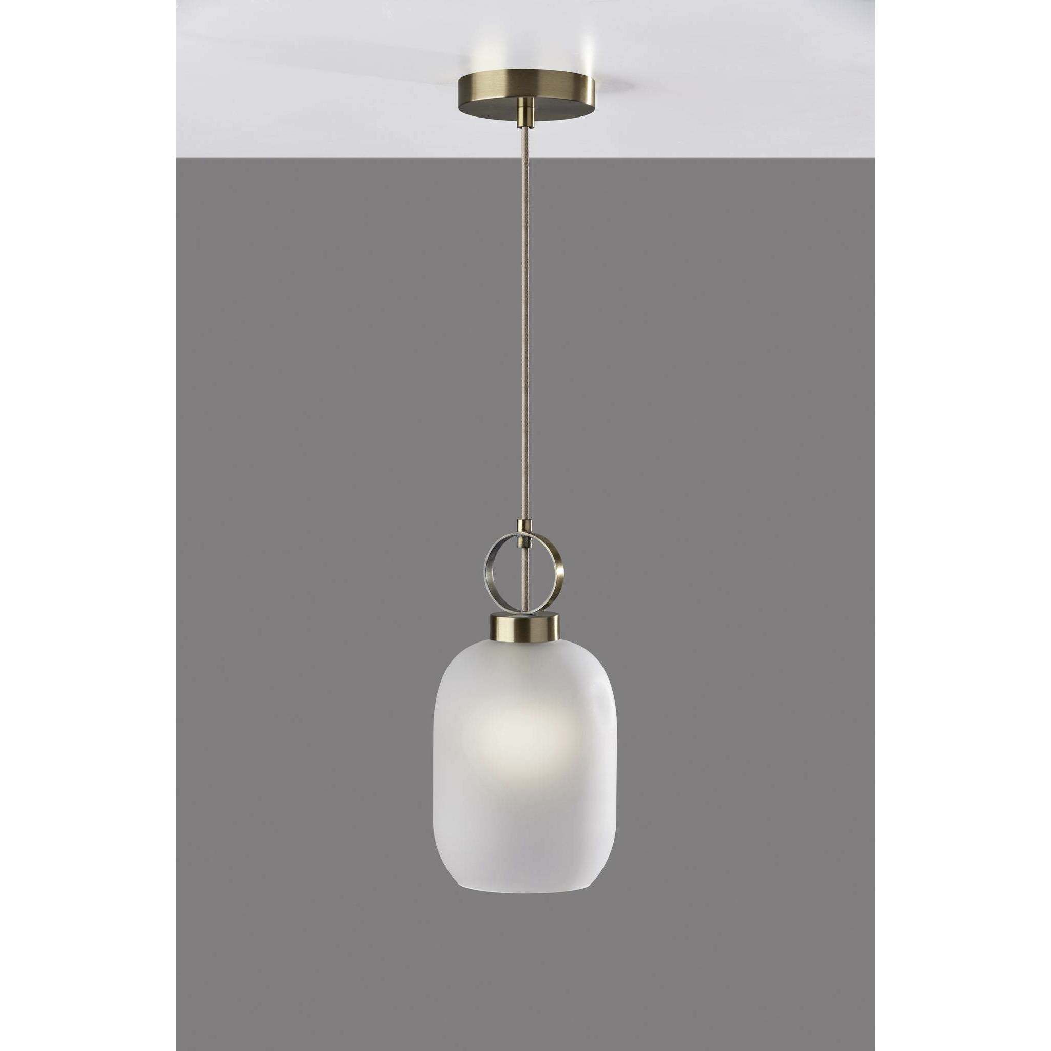 Lancaster 7 inch Antique Brass Pendant Ceiling Light