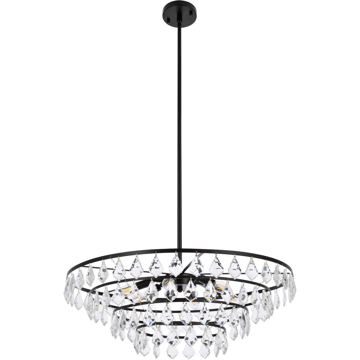 Ella 6 Light 28 inch Black Pendant Ceiling Light