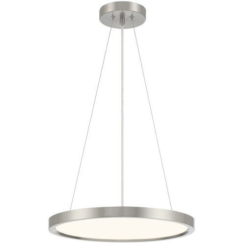 Vantage LED 15 inch Brushed Nickel Pendant Ceiling Light, Round