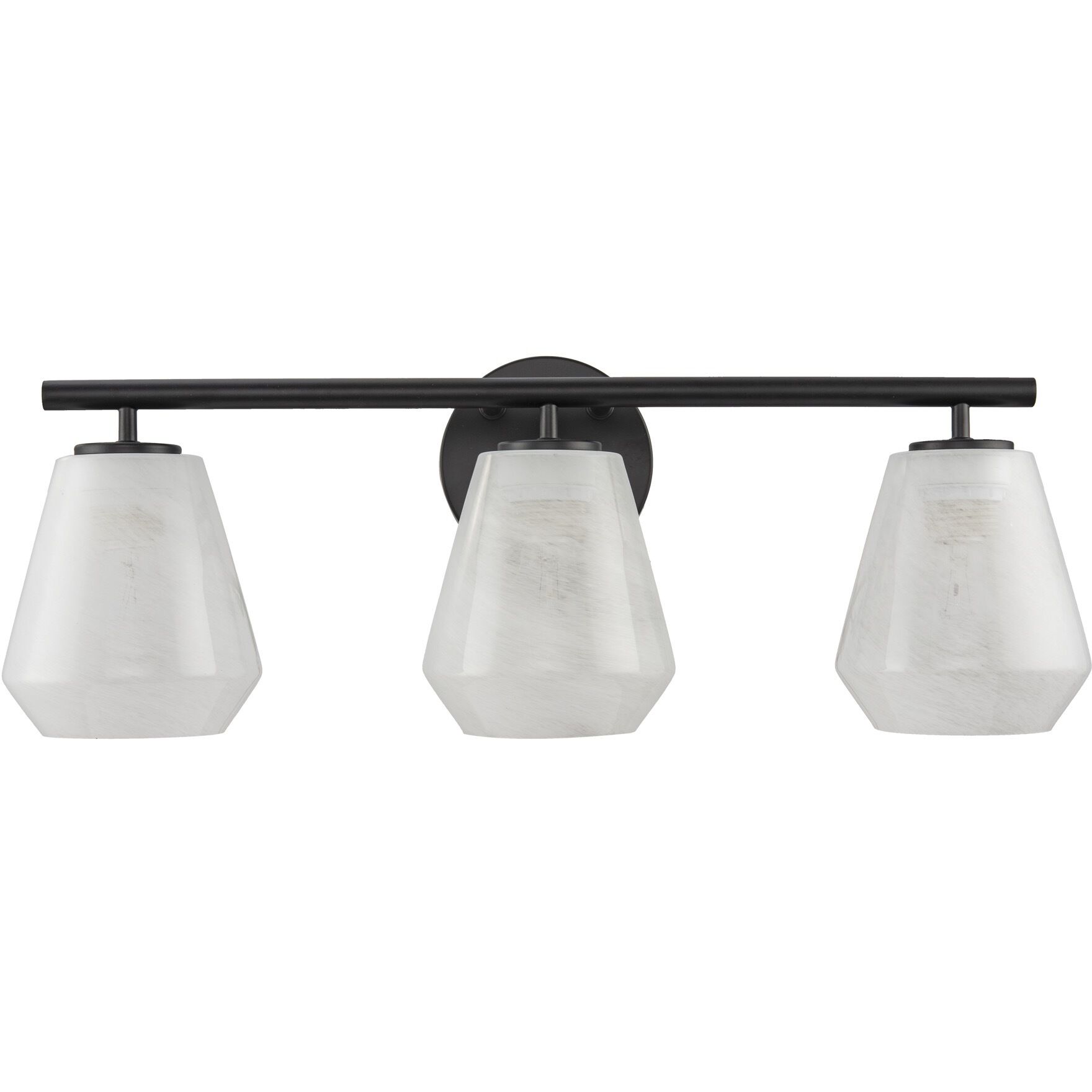 Brooke 3 Light 22.5 inch Black Bathroom Vanity Wall Light