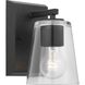 Vertex 1 Light 4.75 inch Matte Black Bath Light Wall Light