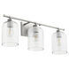 Tribute 3 Light 25 inch Satin Nickel Vanity Light Wall Light