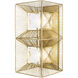 Arcade 2 Light 7 inch French Gold Wall Sconce Wall Light