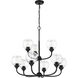 Glenda 9 Light 30 inch Flat Black Chandelier Ceiling Light