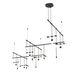 Suspenders LED 118 inch Satin Black Pendant Ceiling Light