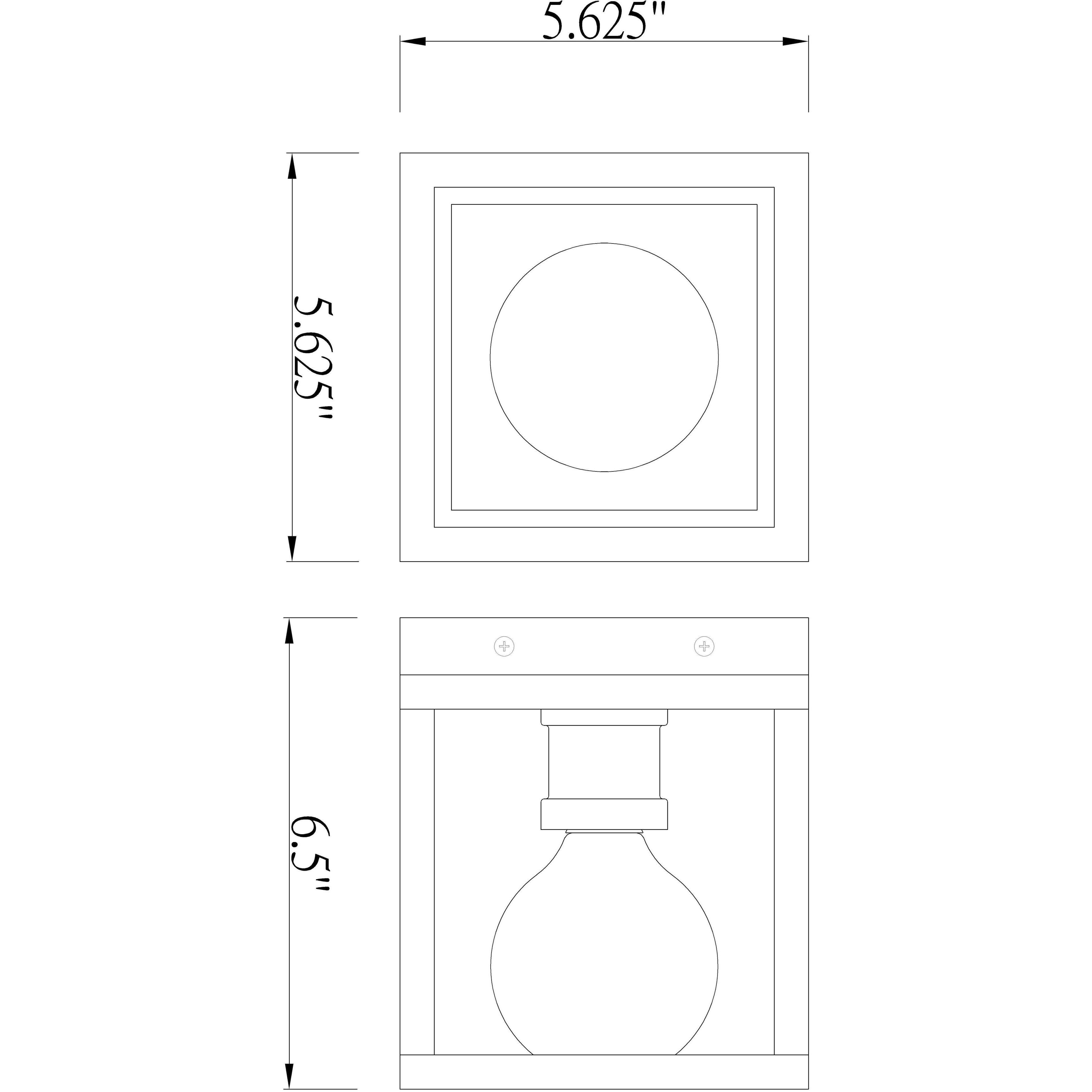 Kube 1 Light 5.75 inch Matte Black and Chrome Wall Sconce Wall Light