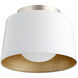 Trapeze 1 Light 11 inch Studio White Flush Mount Ceiling Light
