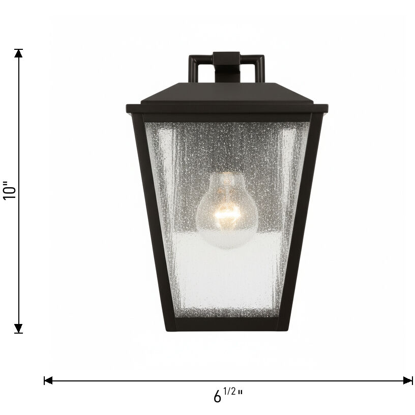 Drew & Jonathan Kennewick 1 Light 10 inch Textured Black Outdoor Wall Lantern, Small