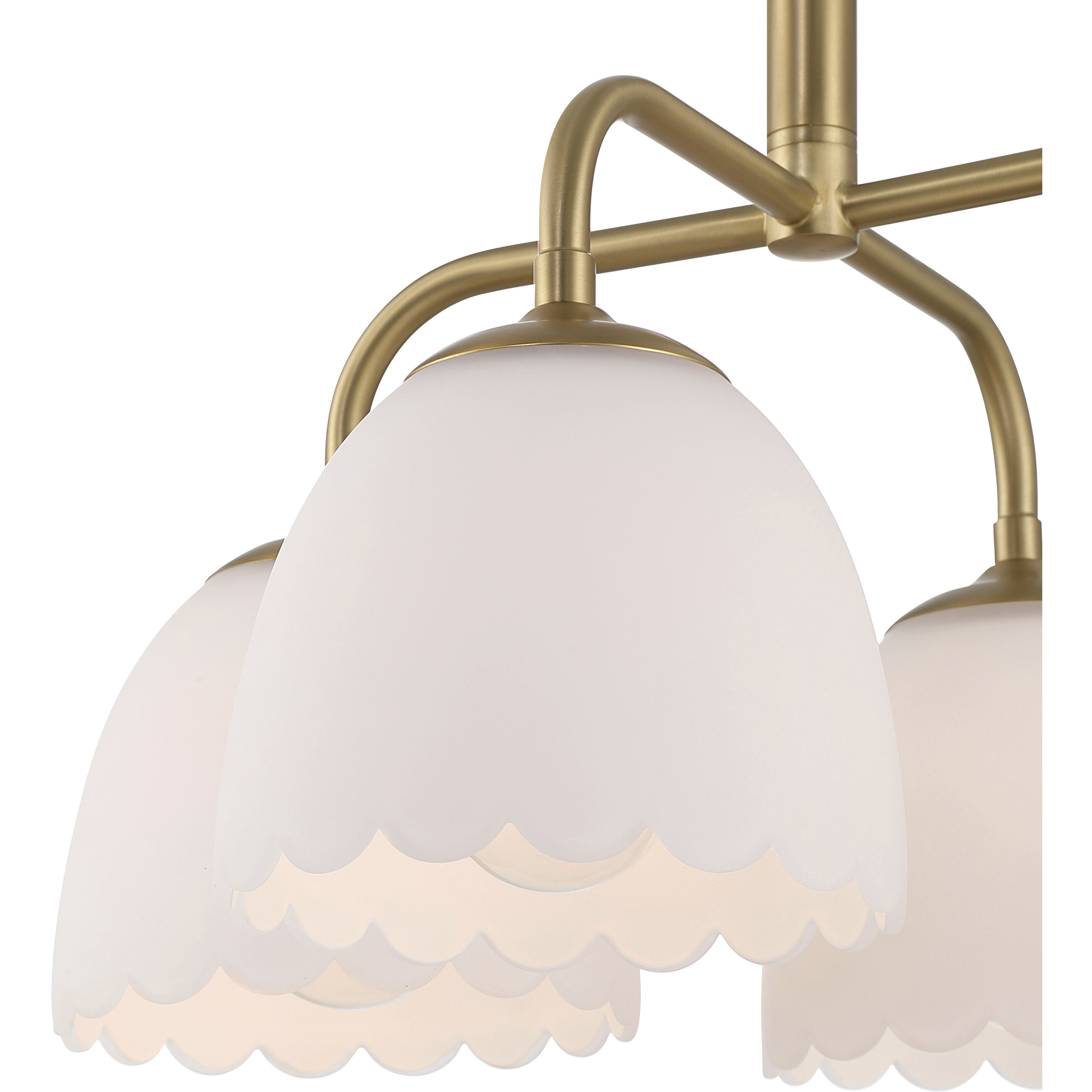 Dorinda 4 Light 18 inch Brushed Champagne Brass Pendant Ceiling Light