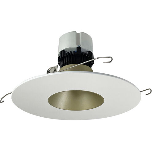 Pearl Champagne Haze/Matte Powder White Recessed Reflector, Retrofit