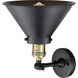 Franklin Restoration Briarcliff LED 10 inch Black Antique Brass Semi-Flush Mount Ceiling Light, Franklin Restoration