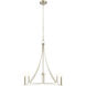 Contemporary 4 Light 30 inch Brushed Nickel Chandelier Ceiling Light