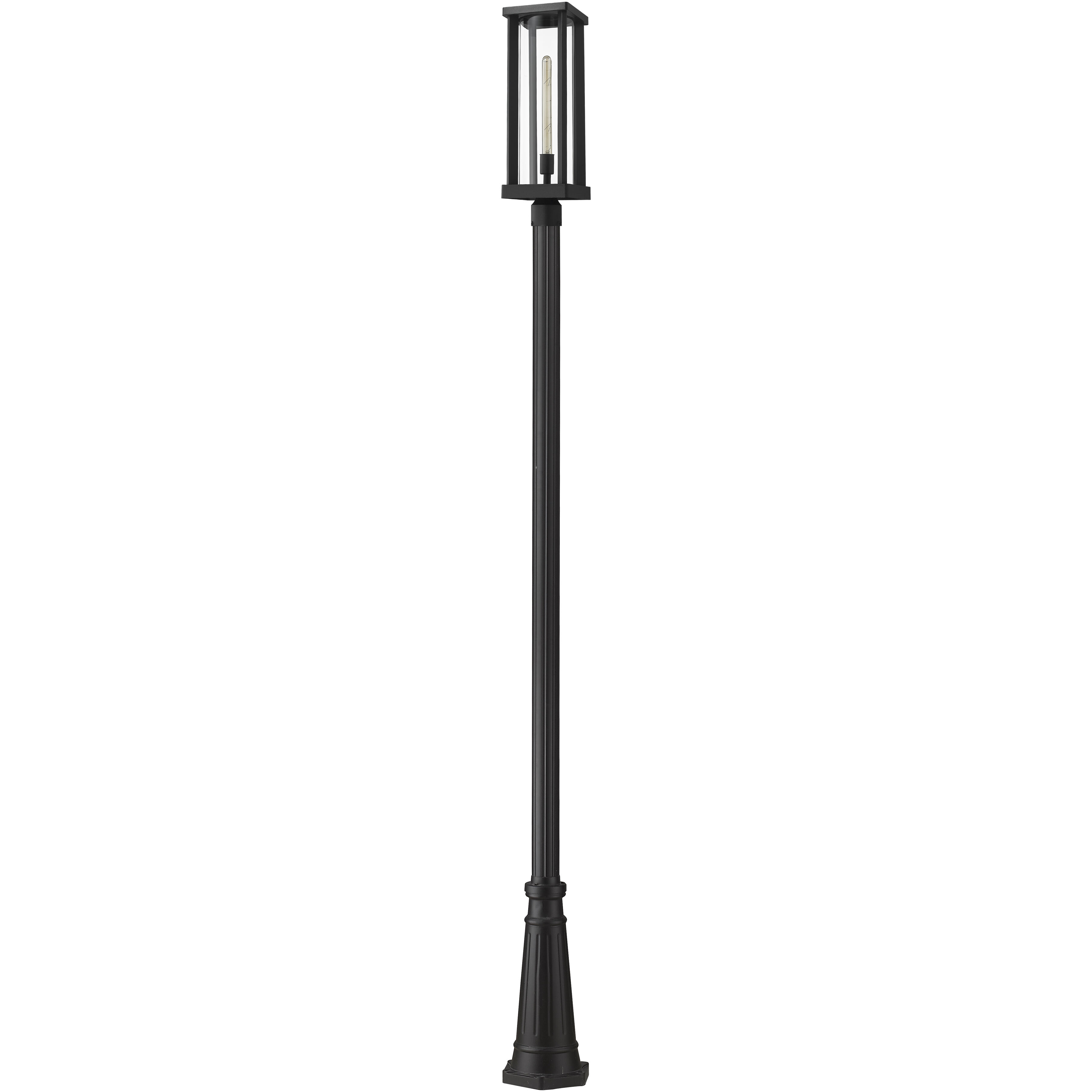 Glenwood 1 Light 114 inch Black Outdoor Post Mounted Fixture