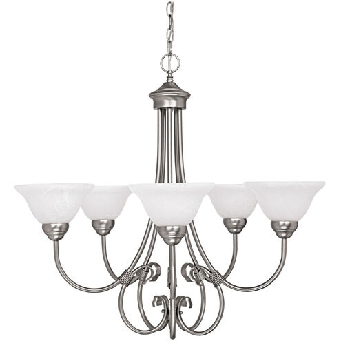 Hometown 5 Light 29 inch Matte Nickel Chandelier Ceiling Light