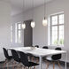 Liquid LED 6 inch Satin Black Pendant Ceiling Light in Poured White Glass