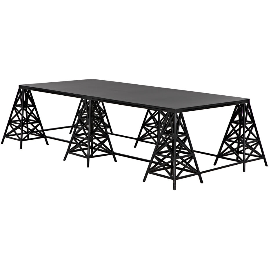Brixton 64 X 38 inch Matte Black Coffee Table