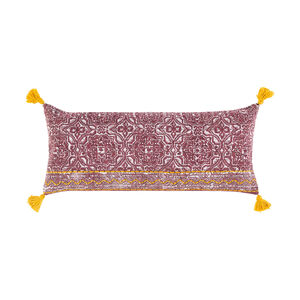 Dayna 32 X 14 inch Beige/Saffron/Burgundy Pillow Kit, Lumbar