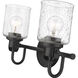 Kinsley 2 Light 14.5 inch Matte Black Vanity Wall Light