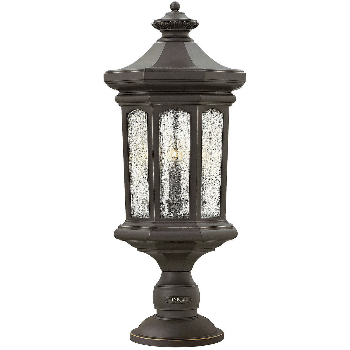 Estate Series Raley LED 26 inch Oil Rubbed Bronze Outdoor Post Mount Lantern