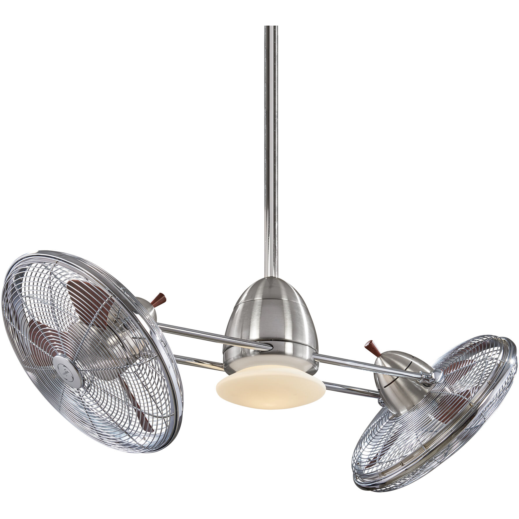 Vintage Gyro 42 inch Brushed Nickel/Chrome with Rosewood Blades Ceiling Fan