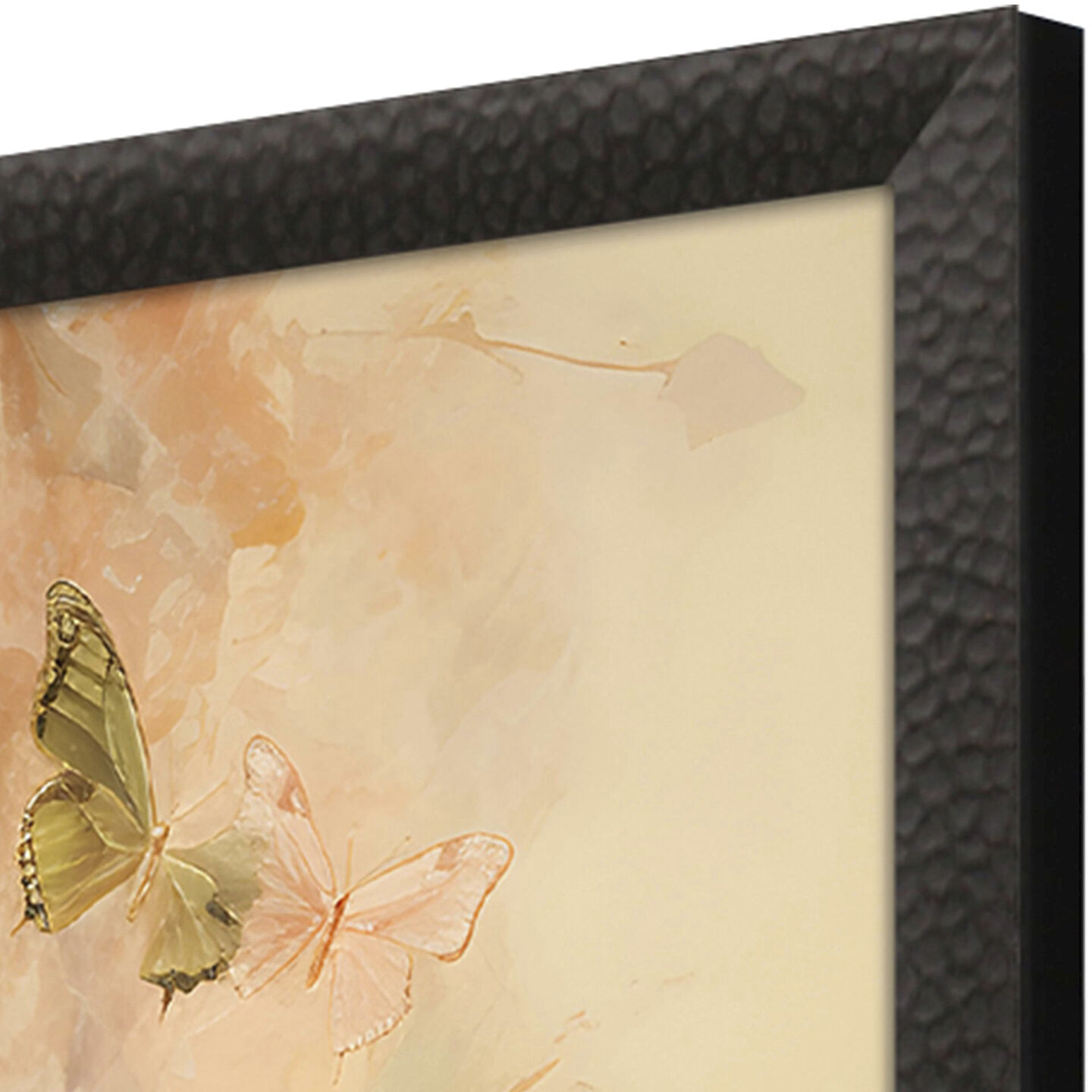Butterfly Tower Green and Orange and Pink and Red Framed Art
