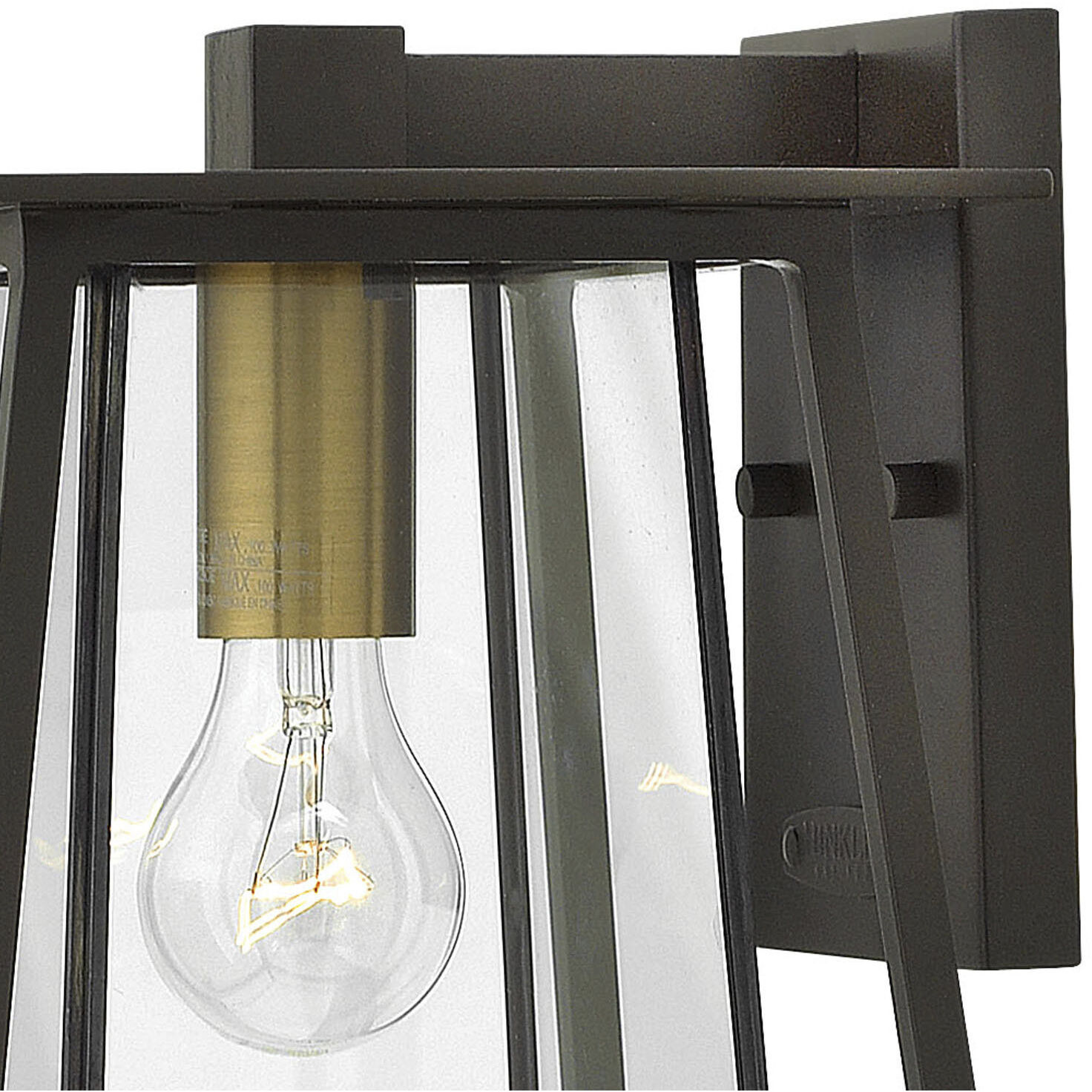 Walker Outdoor Wall Mount Lantern in Buckeye Bronze, Small