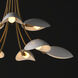 Maris 9 Light 33.5 inch White and Natural Aged Brass Multi-Tier Chandelier Ceiling Light