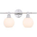 Syracuse 2 Light 19 inch Chrome Wall sconce Wall Light