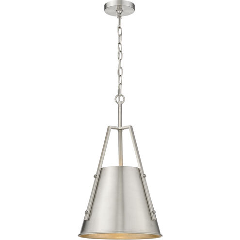 Luxor 1 Light 12 inch Brushed Satin Nickel Mini Pendant Ceiling Light in Incandescent