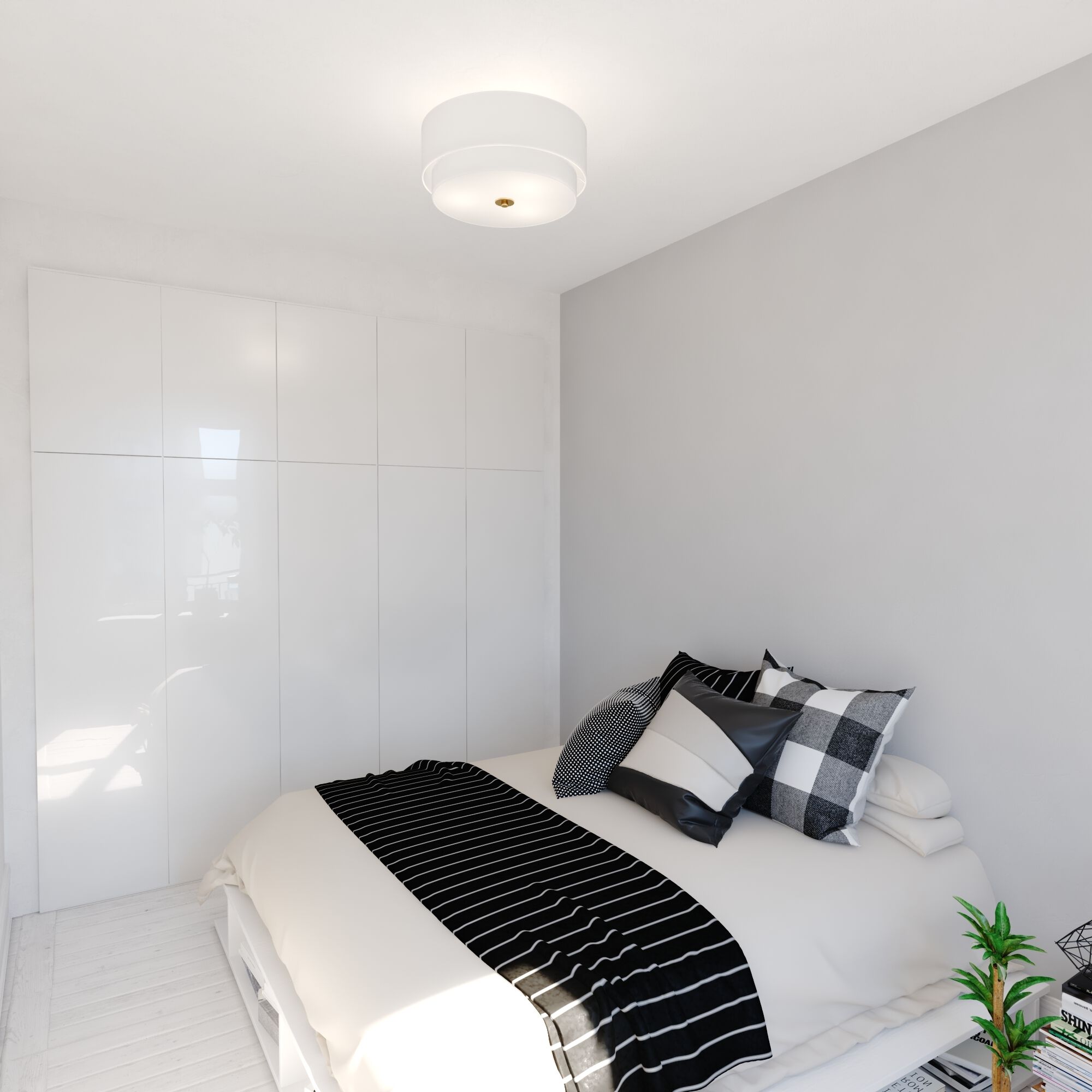 Burnaby LED 20.5 inch Matte Brass Semi-Flush Mount Ceiling Light