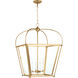 C&M by Chapman & Myers Charleston 4 Light 14.5 inch Satin Brass Pendant Ceiling Light