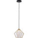 Canada 1 Light 8 inch Gold Pendant Ceiling Light