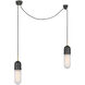 Thomas O'Brien Junio LED 5.5 inch Bronze and Brass Pendant Ceiling Light in Frosted Glass, Bronze and Hand-Rubbed Antique Brass