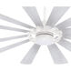Windmolen 65 inch Textured White with Bleached Ashwood Blades Outdoor Ceiling Fan