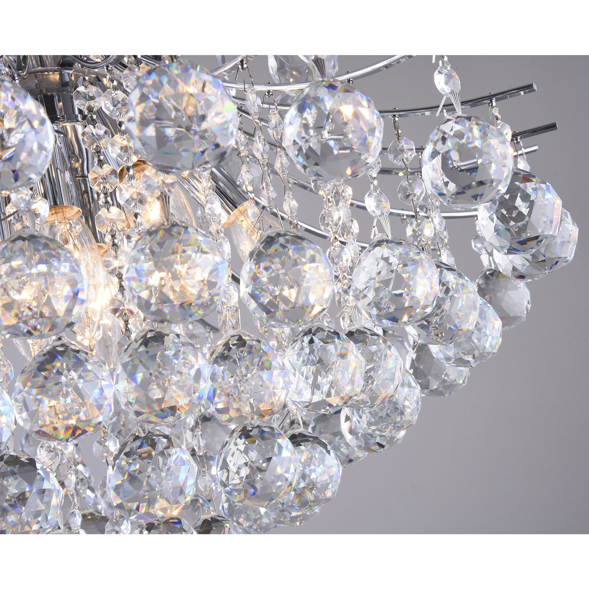 Canada 10 Light 19 inch Chrome Chandelier Ceiling Light