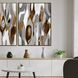 Geometrics Collection Antique Gold Wood Floater Frame Canvas