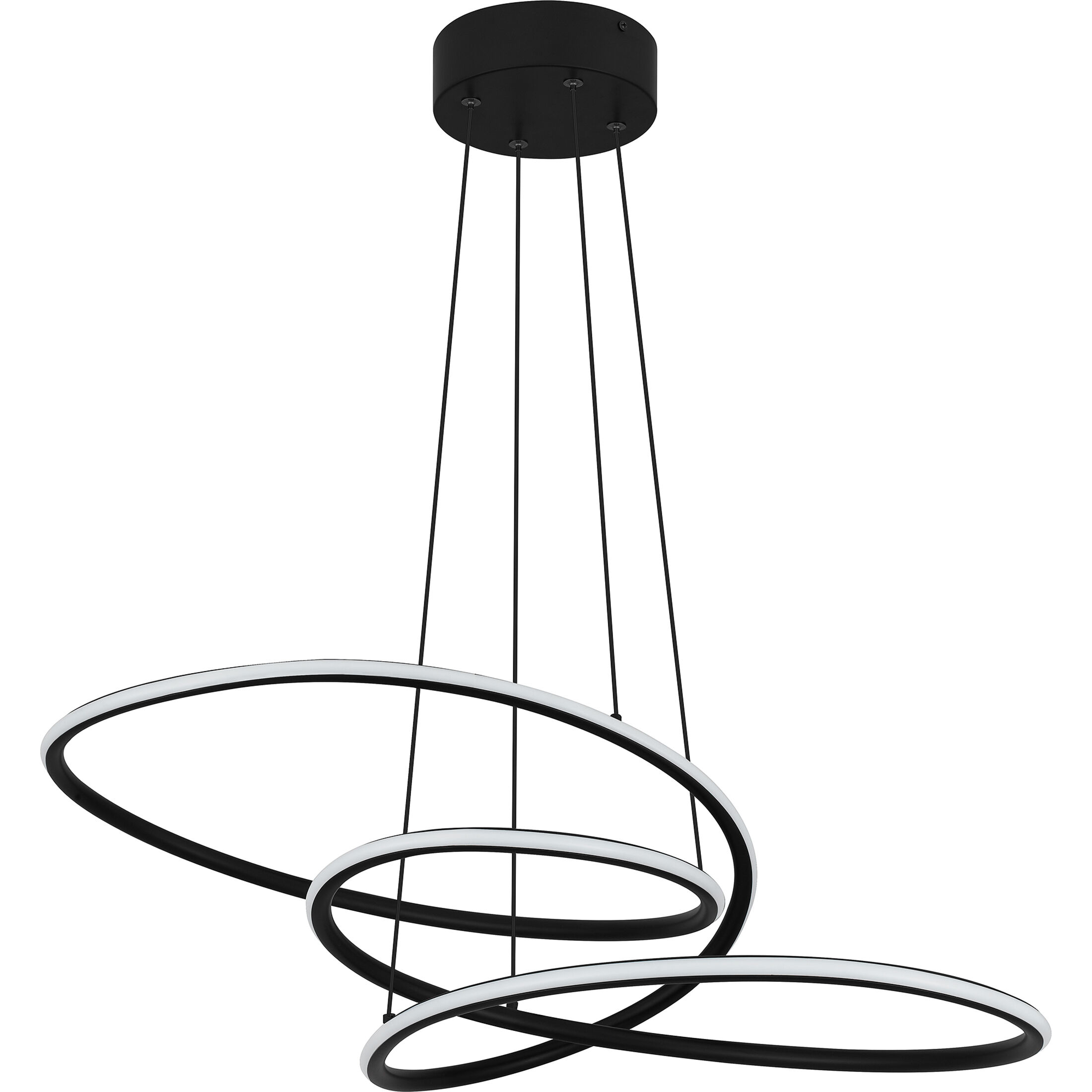 Ovard LED 28 inch Matte Black Pendant Ceiling Light