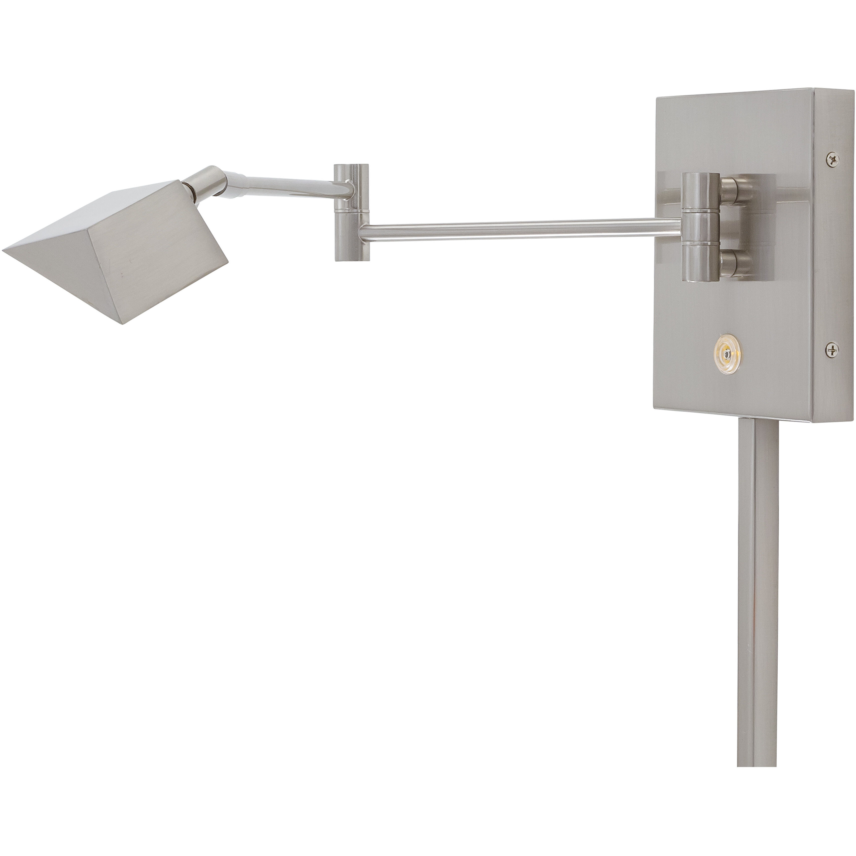 George's Reading Room 5 inch 8.00 watt Brushed Nickel Swing Arm Wall Lamp Wall Light, Pharmacy