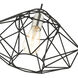 Geometric 1 Light 14 inch Black Pendant Ceiling Light